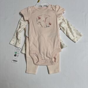 Carter's 3-Piece Hooded Cardigan, Bodysuit & Pants Set Size Newborn